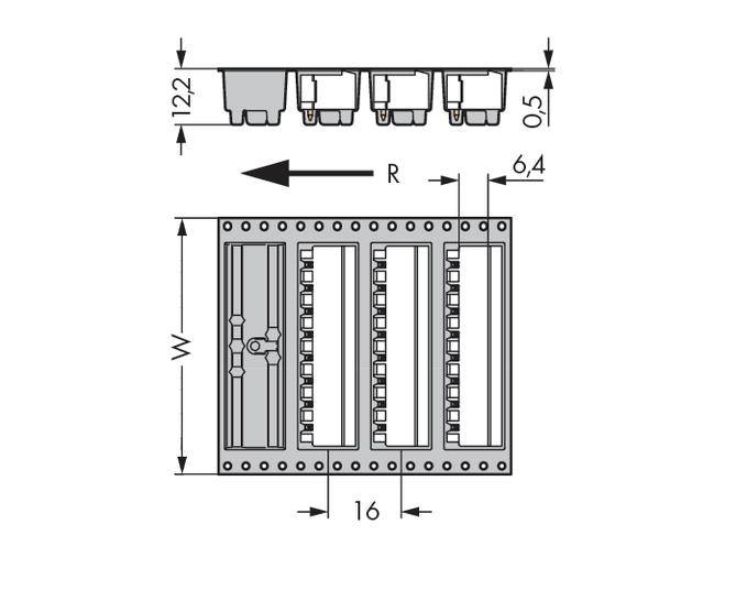 WAGO Stiftleiste (Standard) 300 Polzahl Gesamt 12 Rastermaß: 5mm 231-472/001-000/105-604/997-40 330St.