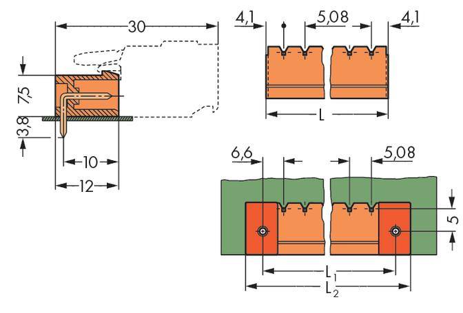 WAGO Stiftleiste (Standard) 300 Polzahl Gesamt 6 Rastermaß: 5.08 mm 231-566/001-000 100 St.