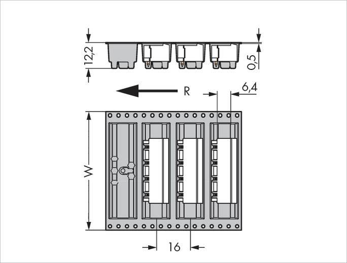 WAGO Stiftleiste (Standard) 300 Polzahl Gesamt 5 Rastermaß: 7.50mm 231-835/001-000/105-604/997-40 330St.