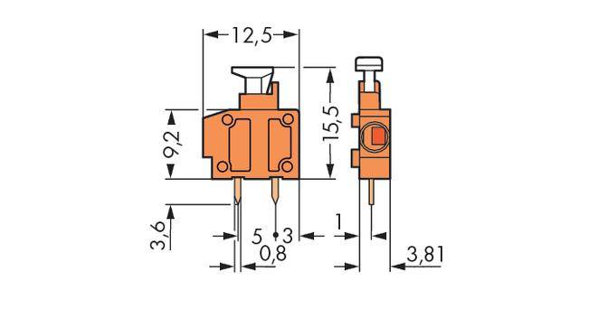 WAGO 235-774 Federkraftklemmblock 1.50mm² Polzahl 1 Blau 800St.