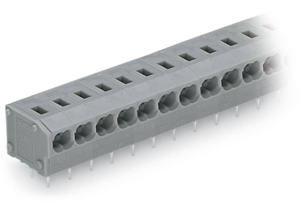 WAGO 235-452 Federkraftklemmblock 0.34 mm² Polzahl (num) 2 Grau 420 St.