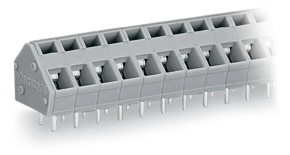 WAGO 236-424/000-009/999-950 Federkraftklemmblock 2.50 mm² Polzahl 24 Lichtgrau 40 St.