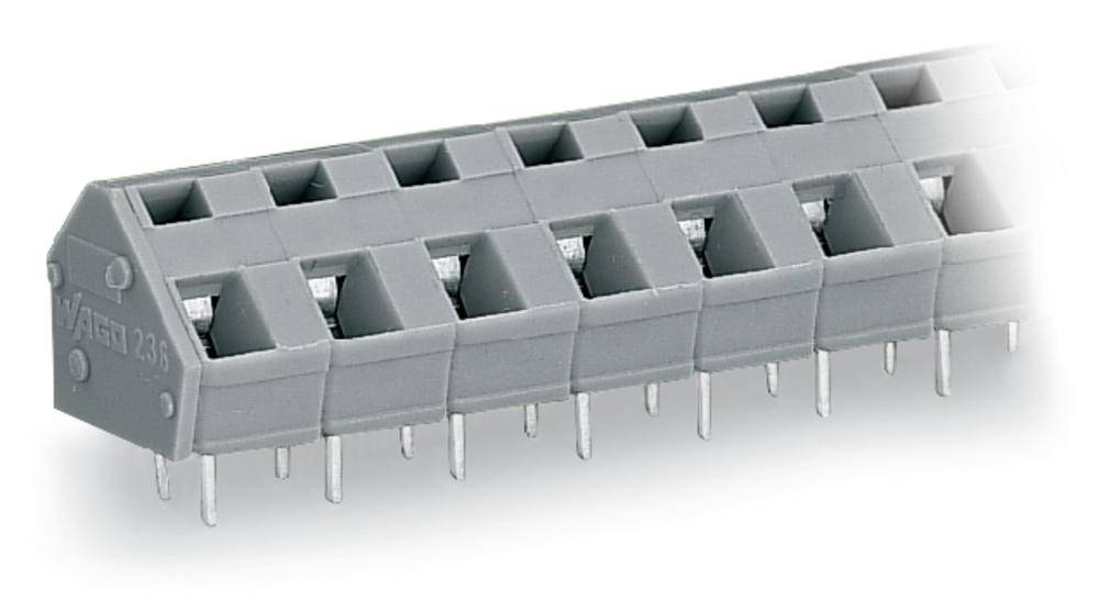 WAGO 236-524/000-009/999-950 Federkraftklemmblock 2.50 mm² Polzahl 24 Lichtgrau 20 St.