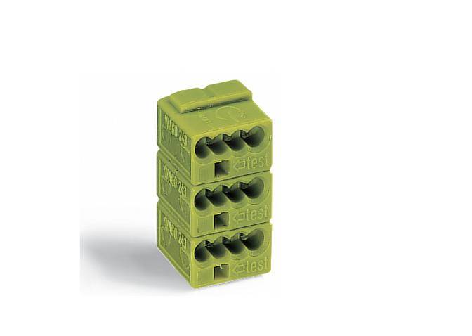 WAGO 243-743 Dosenklemme flexibel: - starr: 0.28-0.5 mm² Polzahl: 3 50 St. Hellgrün