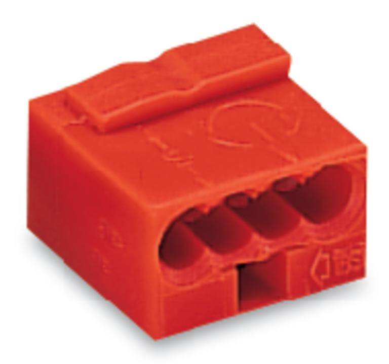 WAGO 243-814 Dosenklemme flexibel: - starr: 0.28-0.5 mm² Polzahl (num): 4 400 St. Rot