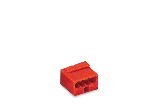 WAGO 243-814 Dosenklemme flexibel: - starr: 0.28-0.5mm² Polzahl (num): 4 400 St. Rot