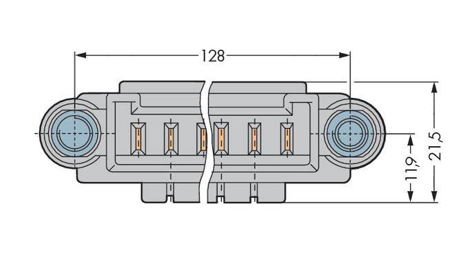 WAGO Stiftleiste (Standard) 320 Polzahl Gesamt 20 246-114 15St.