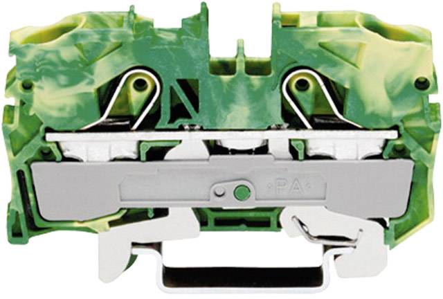WAGO 2010-1207 Schutzleiterklemme 10 mm Zugfeder Belegung: PE Grün, Gelb 1 St.