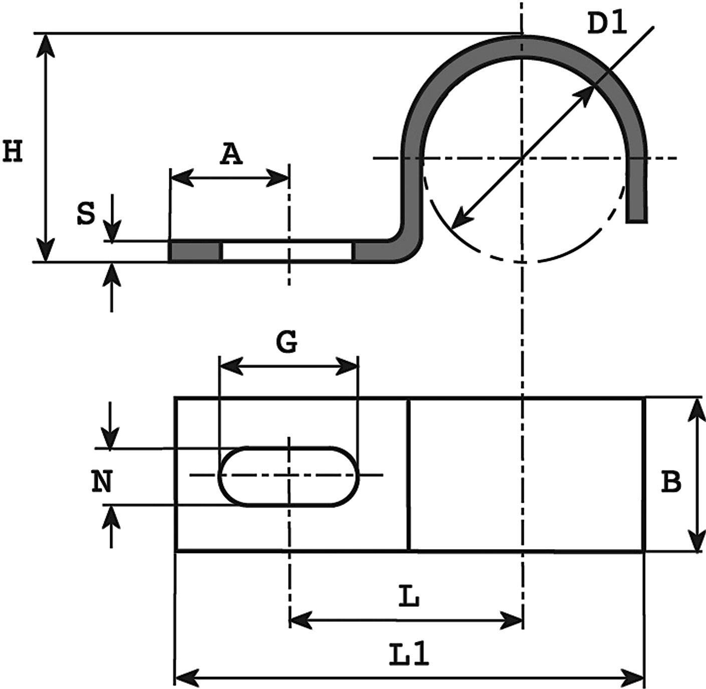 Vogt Verbindungstechnik 5001.99 Klemmmbügel Kontaktoberfläche Verzinkt (Ø) 4.50mm