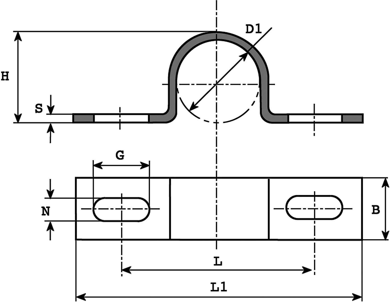 Vogt Verbindungstechnik 5100.99 Klemmmbügel Kontaktoberfläche Verzinkt (Ø) 7mm