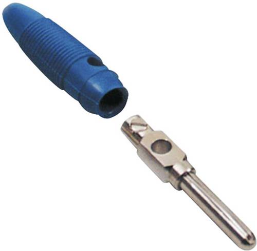 BKL Electronic 072153-P Bananenstecker Stecker, gerade Stift-Ø: 4 mm Blau