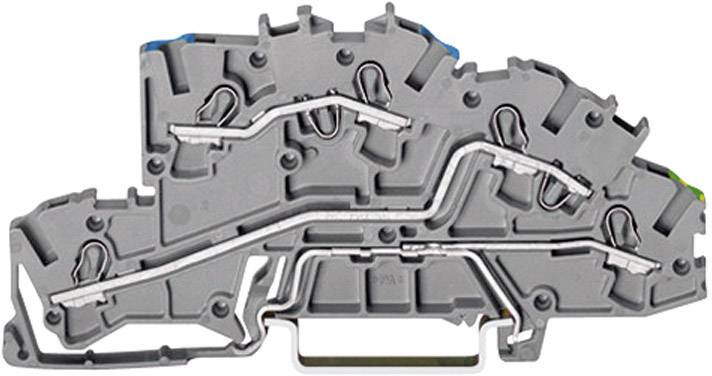 WAGO 2003-7646 Installationsetagenklemme 5.20mm Zugfeder Belegung: N, L, PE Grau