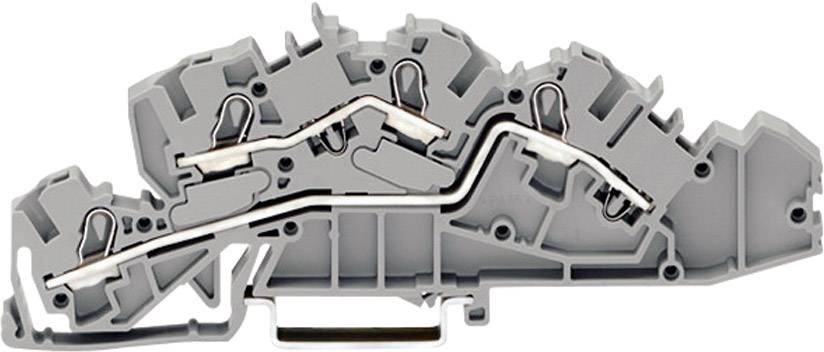 WAGO 2005-7642 Installationsetagenklemme 6.20 mm Zugfeder Belegung: L, L Grau 1 St.