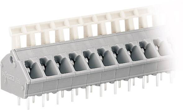 WAGO 256-402 Federkraftklemmblock 2.50 mm² Polzahl 2 Grau 1 St.