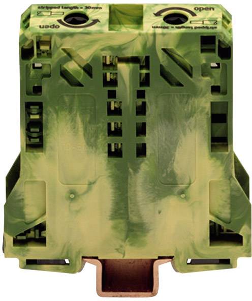 WAGO 285-157 Schutzleiterklemme 20 mm Zugfeder Belegung: PE Grün, Gelb 1 St.