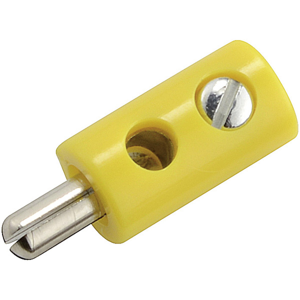 Kahlert Licht Miniatur-Bananenstecker Stecker, gerade Stift-Ø: 2.6 mm Gelb