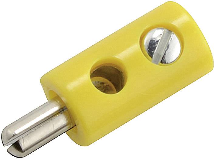 Kahlert Licht Miniatur-Bananenstecker Stecker, gerade Stift-Ø: 2.6mm Gelb