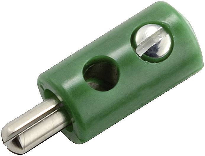 Kahlert Licht Miniatur-Bananenstecker Stecker, gerade Stift-Ø: 2.6 mm Grün 1 St.