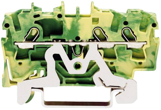 WAGO 2001-1307 Schutzleiterklemme 4.20mm Zugfeder Belegung: PE Grün, Gelb