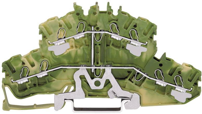 WAGO 2002-2407 Doppelstock-Durchgangsklemme 5.20mm Zugfeder Belegung: PE Grün, Gelb