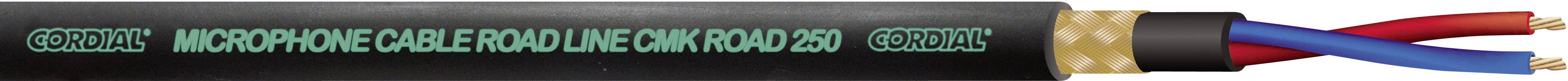 Cordial CMK ROAD 250 Mikrofonkabel 2 x 0.5 mm² Schwarz Meterware
