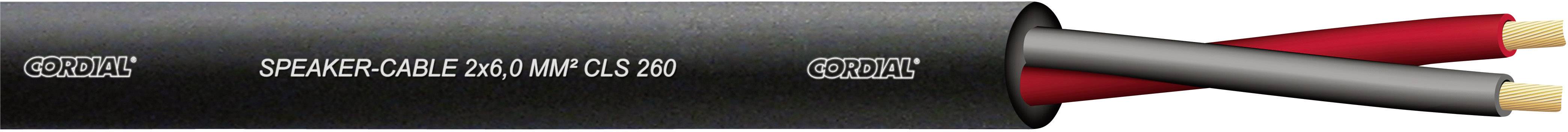 Cordial CLS 260 Black 500 Lautsprecherkabel 2 x 6 mm² Schwarz Meterware