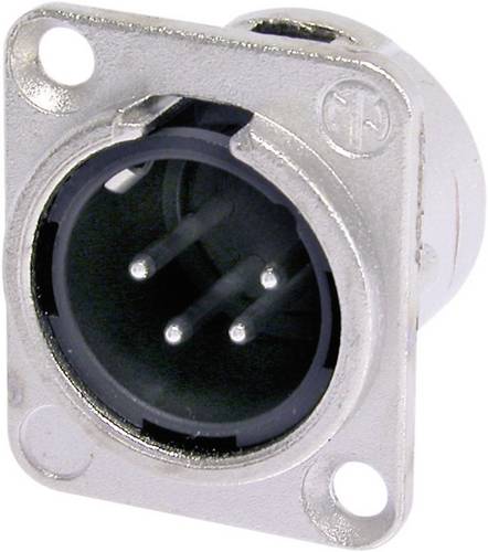 Neutrik NC4MDL1 XLR-Steckverbinder Flanschstecker, Kontakte gerade Polzahl: 4 Silber 1 St.