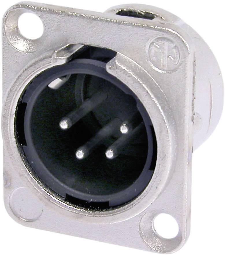 Neutrik NC4MDL1 XLR-Steckverbinder Flanschstecker, Kontakte gerade Polzahl: 4 Silber 1St.