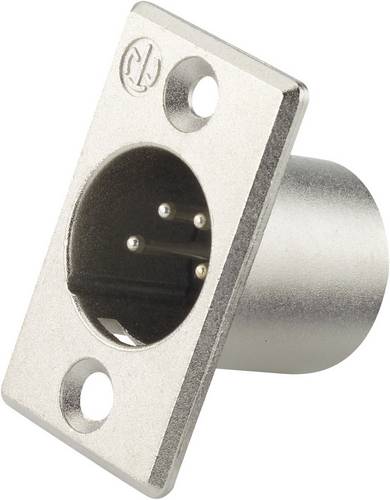 Neutrik NC4MP XLR-Steckverbinder Flanschstecker, Kontakte gerade Polzahl: 4 Silber 1 St.