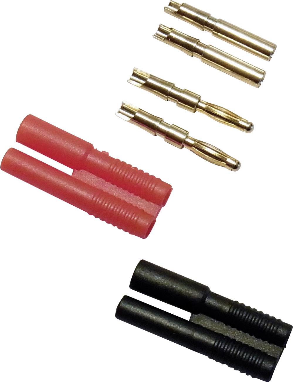Schnepp Laborsteckverbinder-Sortiment Stecker, gerade, Buchse, gerade Stift-Ø: 2 mm Rot, Schwarz 4