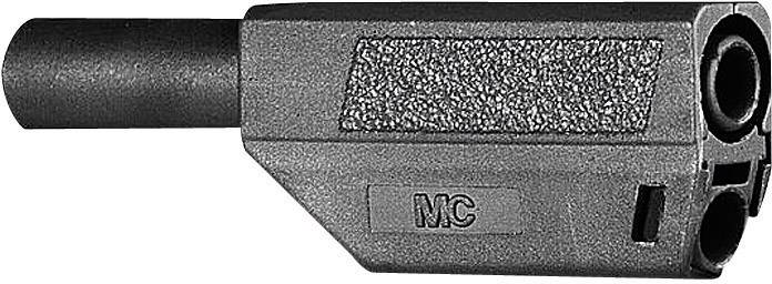 Stäubli SLS425-SE/Q/N Sicherheits-Lamellenstecker Stecker, gerade Stift-Ø: 4 mm Schwarz 1 St.