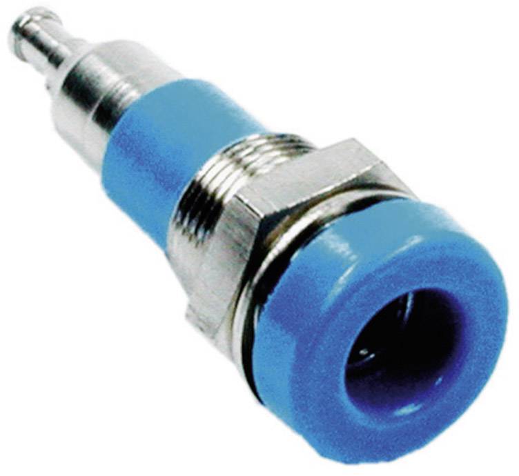 Stäubli LB-I4R Laborbuchse Buchse, Einbau vertikal Stift-Ø: 4 mm Blau