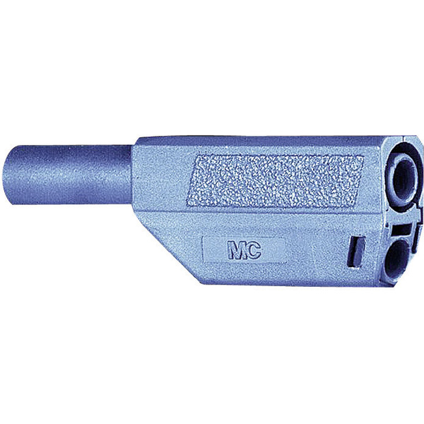 Stäubli SLS425-SE/Q/N Sicherheits-Lamellenstecker Stecker, gerade Stift-Ø: 4mm Blau 1St.
