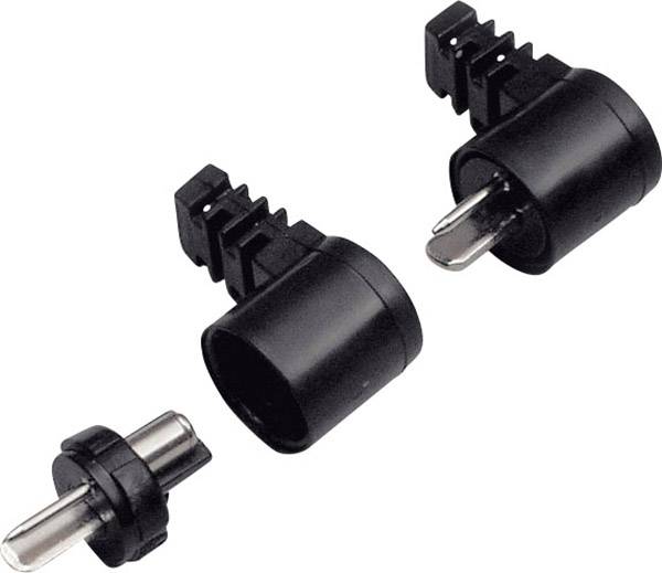 BKL Electronic 0205023 Lautsprecher-Steckverbinder Stecker, gewinkelt Polzahl (num): 2 Schwarz 2St.