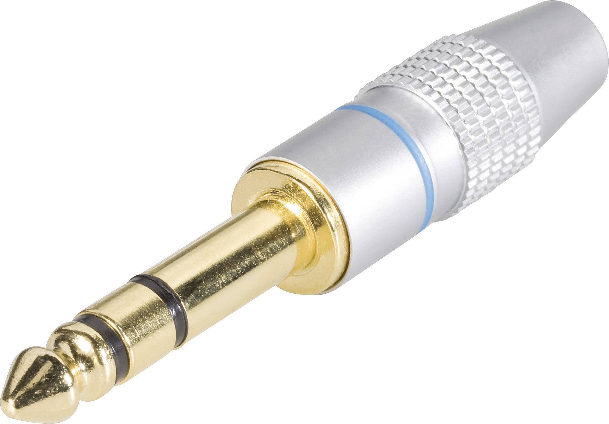 Kash 731338 Klinken-Steckverbinder 6.35 mm Stecker, gerade Polzahl (num): 3 Stereo Gold 1 St.