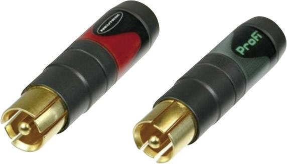 Neutrik NF2CB2 Cinch-Steckverbinder Stecker, gerade Polzahl: 2 Schwarz, Rot 2St.