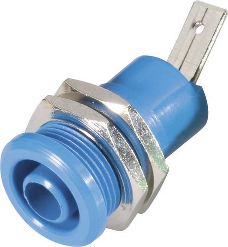 Schnepp BU 4600 bl Sicherheits-Laborbuchse Buchse, Einbau vertikal Stift-Ø: 4 mm Blau