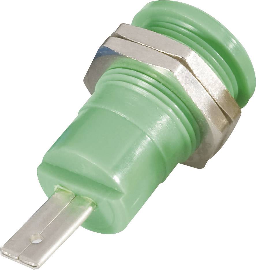 Schnepp BU 4600 gr Sicherheits-Laborbuchse Buchse, Einbau vertikal Stift-Ø: 4mm Grün