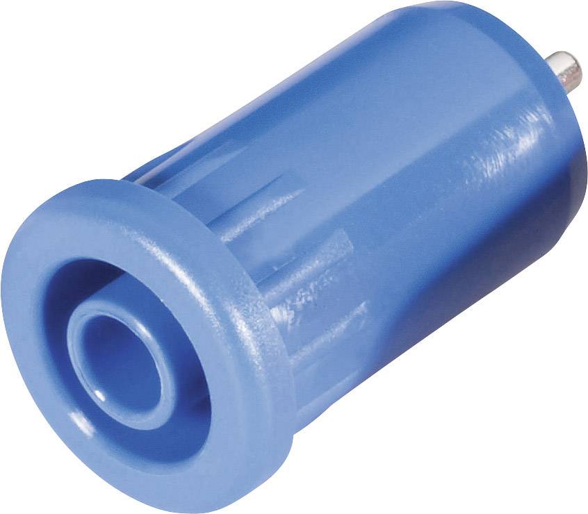Schnepp BU 4800 bl Sicherheits-Laborbuchse Buchse, Einbau vertikal Stift-Ø: 4 mm Blau