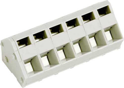 PTR Hartmann 53000040001F Federkraftklemmblock 2.50 mm² Polzahl 4 Kiesel-Grau