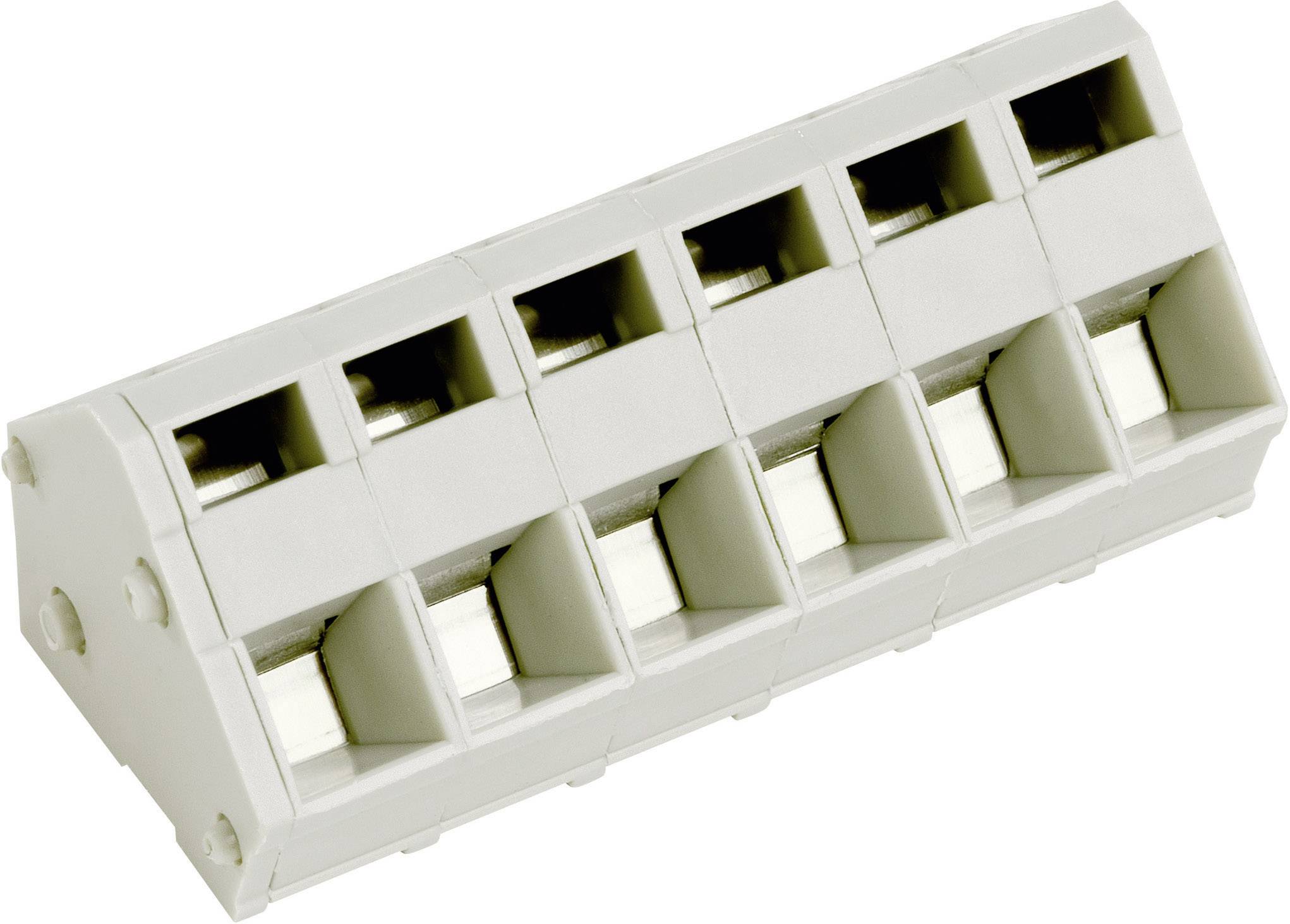PTR Hartmann 53000060001E Federkraftklemmblock 2.50 mm² Polzahl 6 Kiesel-Grau