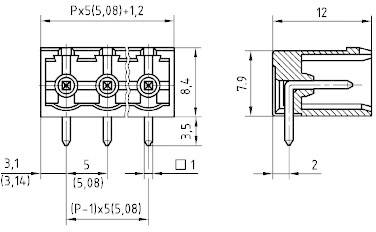 PTR Hartmann Stiftgehäuse-Platine STL(Z)950 Polzahl Gesamt 4 Rastermaß: 5mm 50950045001F