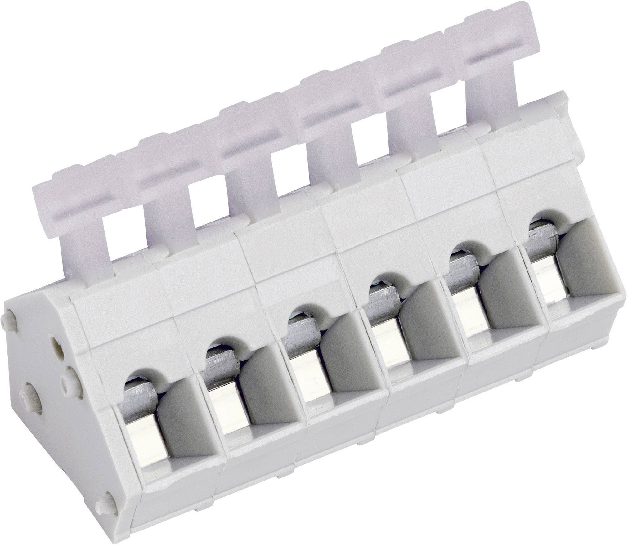 PTR Hartmann 53001050001E Federkraftklemmblock 2.50mm² Polzahl 5 Kiesel-Grau