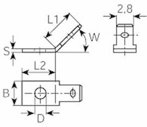 Vogt Verbindungstechnik 3777.67 Steckzunge Steckbreite: 2.8mm Steckdicke: 0.8mm 60° Unisoliert Metall