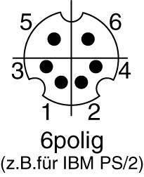 TRU COMPONENTS TC-2526000 Miniatur-DIN-Rundsteckverbinder Stecker, gerade Polzahl: 6 Schwarz 100St.