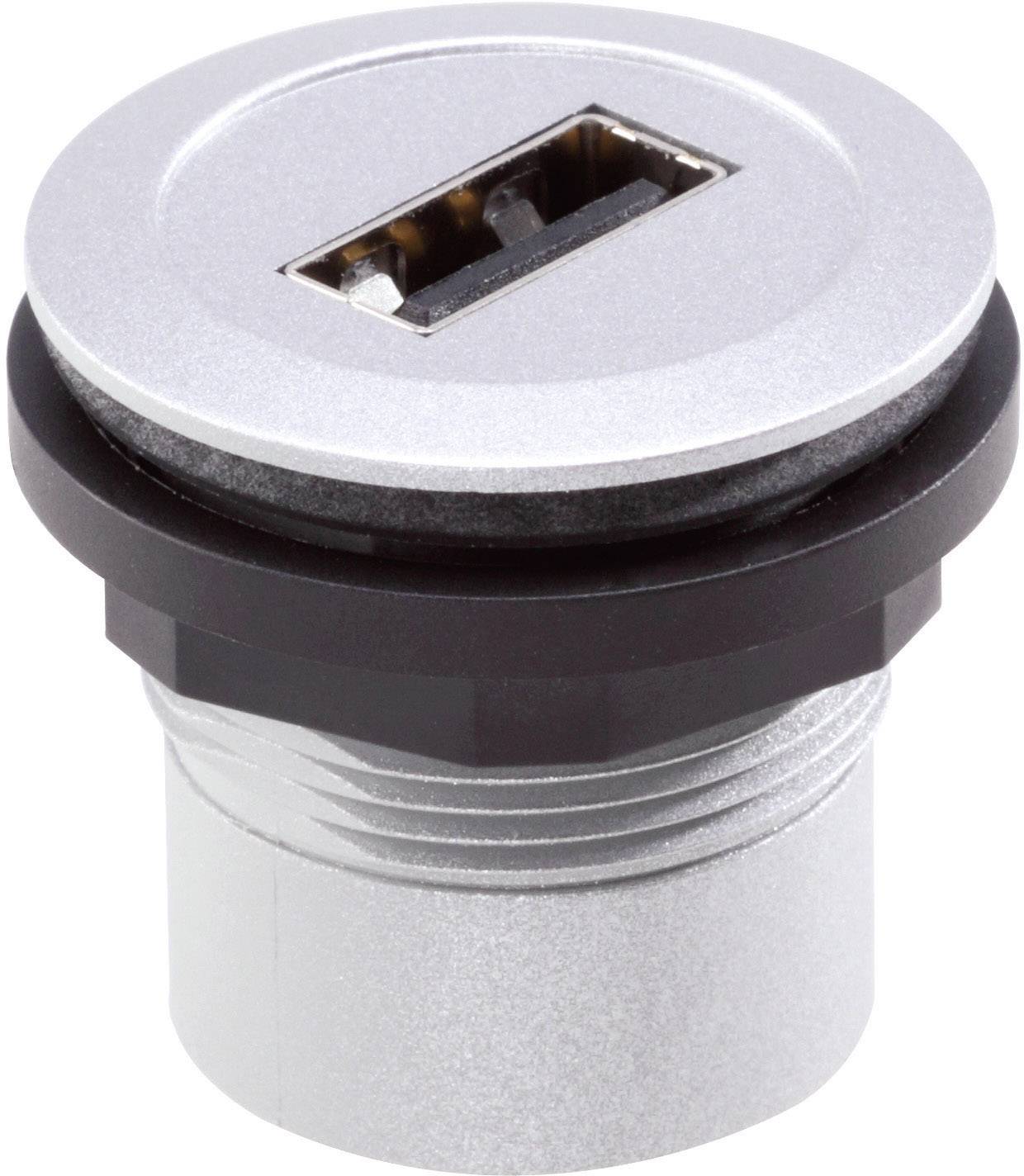 Georg Schlegel USB-Buchse A/A, silberfarben twin rund, RONTRON-R-JUWEL Koppler Buchse / BuchseBauform Seite 1: USB 2.0
