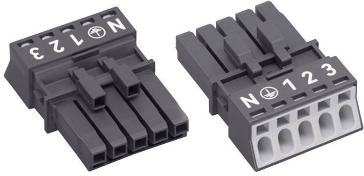 WAGO 890-205 Netz-Steckverbinder WINSTA MINI Buchse, gerade Gesamtpolzahl: 4 + PE 16 A Schwarz 1 St