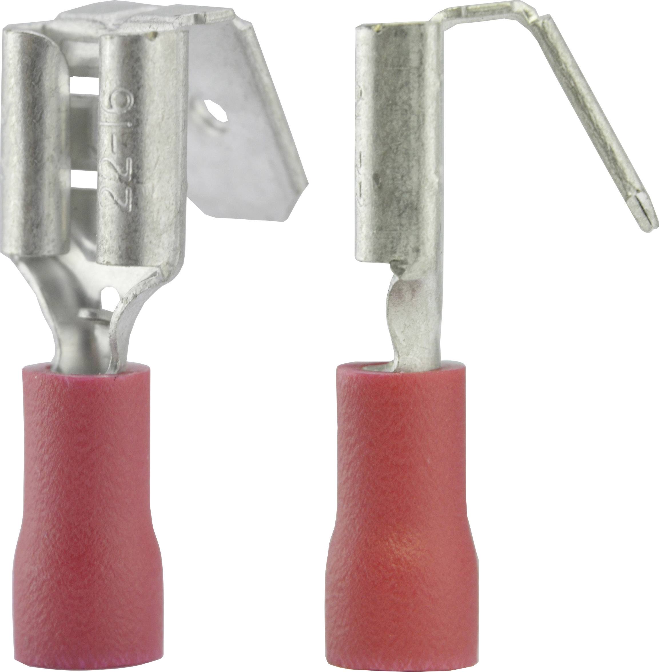 Vogt Verbindungstechnik 3925S Flachsteckhülse mit Abzweig Steckbreite: 6.3mm Steckdicke: 0.8mm 180° Teilisoliert Rot