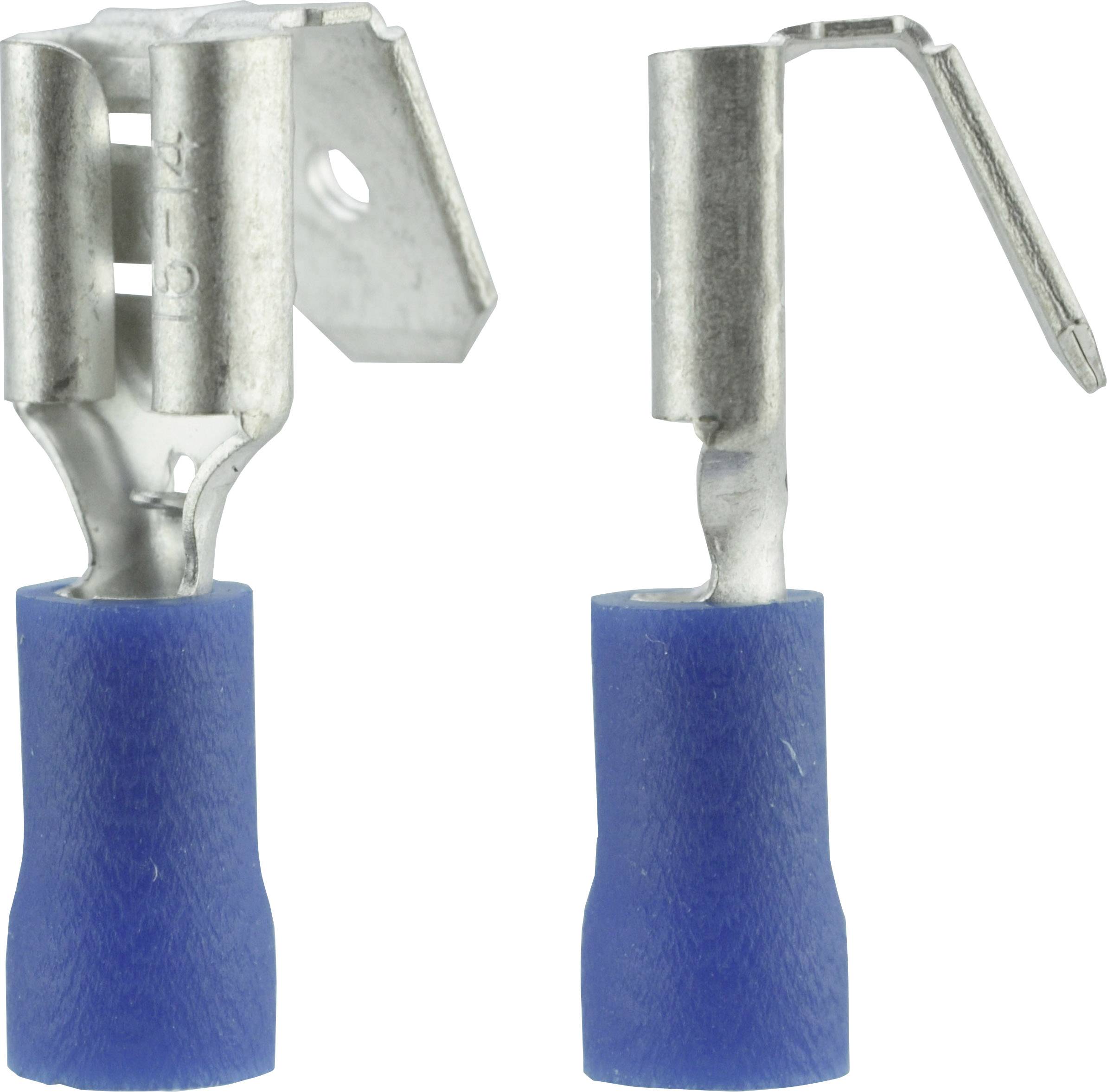 Vogt Verbindungstechnik 3926 Flachsteckhülse mit Abzweig Steckbreite: 6.3mm Steckdicke: 0.8mm 180° Teilisoliert Blau