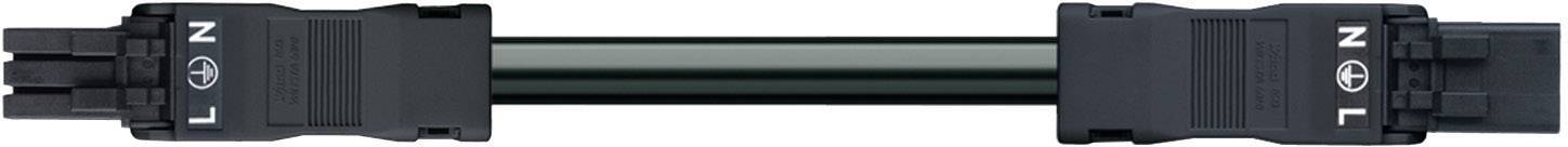 WAGO Netz-Anschlusskabel Netz-Buchse - Netz-Stecker Gesamtpolzahl: 3 Schwarz 1St.